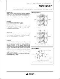 M54563FP datasheet: 8-unit 500mA source type darlington transistor array with clamp didoe M54563FP