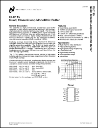 CLC115MDC datasheet:  Quad, Closed-Loop Monolithic Buffer CLC115MDC