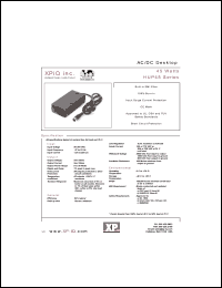 HUP45-21 datasheet: AC/DC desktop. Maximum output power 42W. Output #1 Vnom +12.0V, Imin 0.5A, Imax 3.0A. Output #2 Vnom -12V, Imin 0.2A, Imax 1.0A. HUP45-21