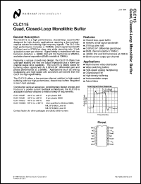 CLC115AJ-QML datasheet:  Quad, Closed-Loop Monolithic Buffer CLC115AJ-QML