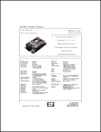 IFC125-14 datasheet: AC/DC open frame. 125 Watts. Output 1: Vnom 24.0V, Imax 5.2A. Output 2: Vnom 12.0V, Imax 0.5A. IFC125-14