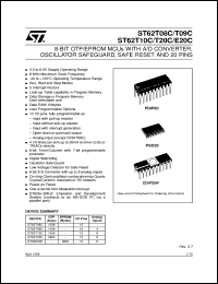 ST6208CB3 datasheet: 8-BIT MICROCONTROLLER ( MCU ) WITH OTP, ROM, FASTROM, EPROM, A/D CONVERTER, OSCILLATOR SAFEGUARD, SAFE RESET AND 20 PINS ST6208CB3