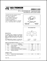 AM80912-085 datasheet: AVIONICS APPLICATIONS RF & MICROWAVE TRANSISTORS AM80912-085