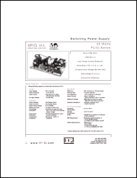 PU30-12SL datasheet: Switching power supply, Maximum output power 30W. Output #1: Vnom 12V, Imin 0.0A, Imax 2.5A. PU30-12SL