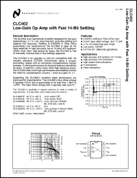 5962-9203301MPA datasheet: Low-Gain Op Amp with Fast 14-bit Settling 5962-9203301MPA