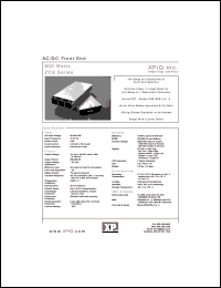 ZCA8CPS48 datasheet: AC/DC front end. Maximum power 800W. Output voltage 48.0V, current 16.7A. Package style chassis mount. Stantard airflow. ZCA8CPS48