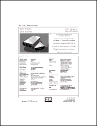 ZCA8CPS24I datasheet: AC/DC front end. Maximum power 700W. Output voltage 24.0V, current 29.2A. Package style chassis mount. I2C function. ZCA8CPS24I