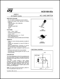 ACS108-5SA datasheet: AC LINE SWITCH ACS108-5SA
