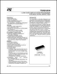 TDA9109/N datasheet: LOW-COST DEFLECTION PROCESSOR FOR MULTISYNC MONITORS TDA9109/N