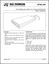 ST20-JPI-110 datasheet: PC PARALLEL PORT TO JTAG INTERFACE ST20-JPI-110