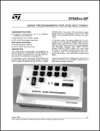 ST62E15-GP datasheet: GANG PROGRAMMER DATASHEET FOR ST6 FAMILY ST62E15-GP