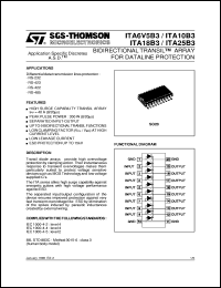 ITA10B3 datasheet: BIDIRECTIONAL TRANSIL ARRAY FOR DATALINE PROTECTION - (ASD) ITA10B3