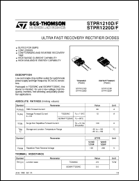 STPR1210F datasheet: ULTRA FAST RECOVERY RECTIFIER DIODES STPR1210F