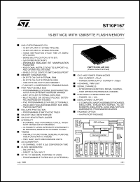 ST10F167_DS datasheet: 16-BIT MCU - 4KB RAM - 128KB FLASH MEMORY - 111 I/O - 1 CAN 2.0B INTERFACE ST10F167_DS