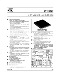 ST10C167_DS datasheet: 16-BIT MCU - 4KB RAM - 32KB ROM - 111 I/O - 1 CAN 2.0B INTERFACE ST10C167_DS