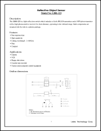 LBR-123 datasheet: Reflective object sensor. LBR-123