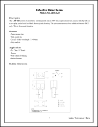 LBR-128 datasheet: Reflective object sensor. LBR-128