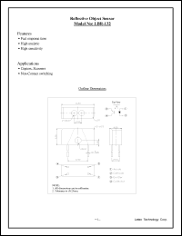 LBR-132 datasheet: Reflective object sensor. LBR-132