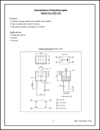 LBT-126 datasheet: Subminiature photointerrupter. LBT-126