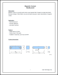 LC-13 datasheet: Magnetic contact. LC-13