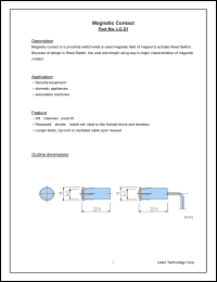 LC-31 datasheet: Magnetic contact. LC-31