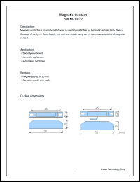 LC-77 datasheet: Magnetic contact. LC-77