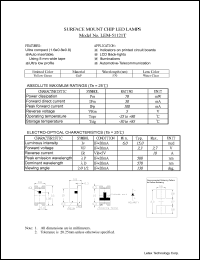 LEM-51121T datasheet: Surface mount chip LED lamp. Emmitted color: yellow green. Wavelength 570 nm. Power dissipation 78 mW. Reverse vopltage 5 V. LEM-51121T