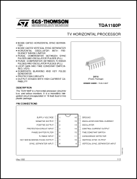 TDA1180P datasheet: TV HORIZONTAL PROCESSOR TDA1180P