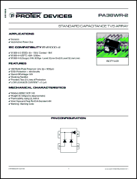 PA36WR-2 datasheet: 33V; 300Watts; flip chip array. For cellular phones, MCM boards, wireless communication circuits, IR LEDs, SMART & PCMCIA cards PA36WR-2