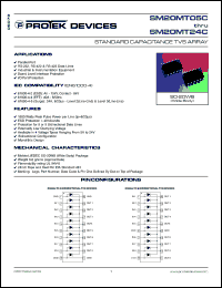 SM20M15C datasheet: 15.0V; 1500Watt; standard capacitance TVS array. For RS-232/422/423, portable electronics, board level interface connection, multiple I/O port protection SM20M15C