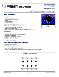 SM8LC15 datasheet: 15.0V; 800Watt; low capacitance TVS array. For portable electronics, video on-demand, ISDN telecom interface, USB & ADSL & SCSI interfaces, modems, LAN interconnects SM8LC15