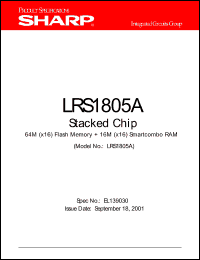 LRS1805A datasheet: 64M (x16) flash memory + 16M (x16) smartcombo RAM LRS1805A