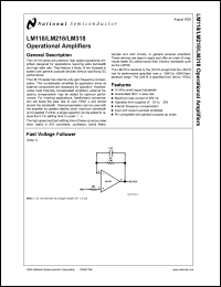 LM318H datasheet: Operational amplifier LM318H