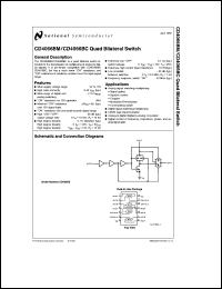 CD4066BMN datasheet: Quad bilateral switch CD4066BMN