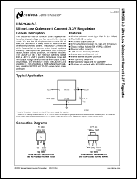 LM2936Z-3.3 datasheet: Ultra-low quiescent current 3.3V regulator LM2936Z-3.3