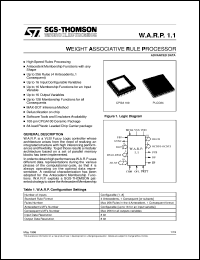 STFLWARP11/PG datasheet: HIGH SPEED DIGITAL FUZZY PROCESSOR STFLWARP11/PG