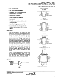 LM101AP datasheet: High-performance operational amplifier LM101AP