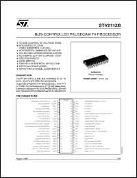 STV2112B datasheet: BUS-CONTROLLED PAL/SECAM TV PROCESSOR STV2112B