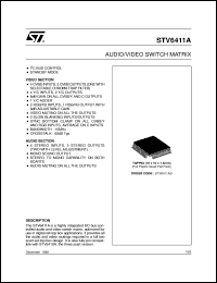 STV6411A datasheet: AUDIO/VIDEO SWITCH MATRIX STV6411A