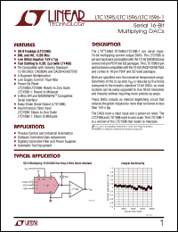 LTC1596CCSW datasheet: Serial 16-bit multiplying DACs LTC1596CCSW