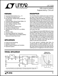 LTC1235CS datasheet: Microprocessor supervisory circuit LTC1235CS