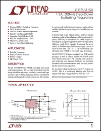 LT1376CS datasheet: 1.5A, 500kHz step-down switching regulators LT1376CS