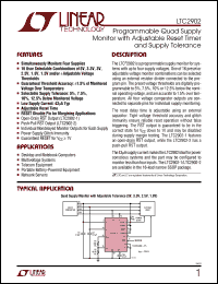 LTC2902-2IGN datasheet: Programmable quad supply monitor with adjustable reset timer and supply tolerance LTC2902-2IGN