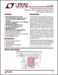 LTC2902-1CGN datasheet: Programmable quad supply monitor with adjustable reset timer and supply tolerance LTC2902-1CGN