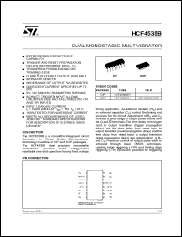 HCF4538BEY datasheet: Dual monostable multivibrator HCF4538BEY