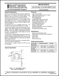 MIC5014BN datasheet: Low-cost high- or low-side MOSFET driver MIC5014BN
