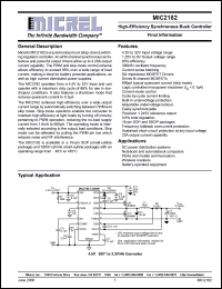 MIC2182-5.0BSM datasheet: High-efficiency synchronous buck controller, 5V output MIC2182-5.0BSM