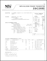 2SC2682 datasheet: NPN power transistor, 180V, 0.1A 2SC2682