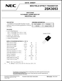 2SK3053 datasheet: Switching P-cannel power MOSFET, 25A, 60V 2SK3053