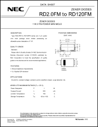 RD16FM datasheet: 1W zener diode, 16V RD16FM